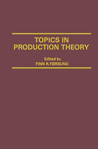 Cover for Topics in Production Theory