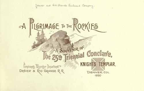 Cover for A Pilgrimage to the rockies