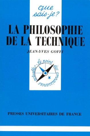 Cover for La philosophie de la technique