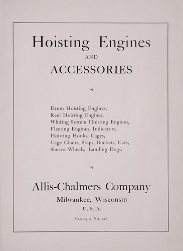 Cover for Hoisting engines and accessories ...