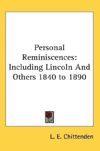 Cover for Personal Reminiscences