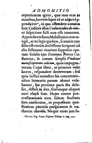 Cover for De veteribus hæreticis ecclesiasticorum codicum corruptoribus. Auctore ...