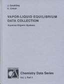 Cover for Vapor Liquid Equilibrium Data Collection : Organic Hydroxy Compounds 