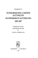 Cover for Euphormionis Lusinini Satyricon.