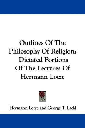 Cover for Outlines Of The Philosophy Of Religion