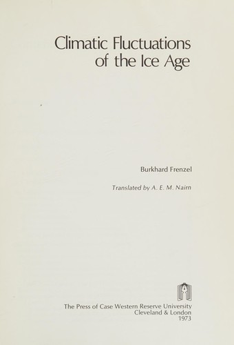 Cover for Climatic fluctuations of the Ice Age.