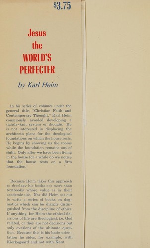 Cover for Jesus of the world's perfecter