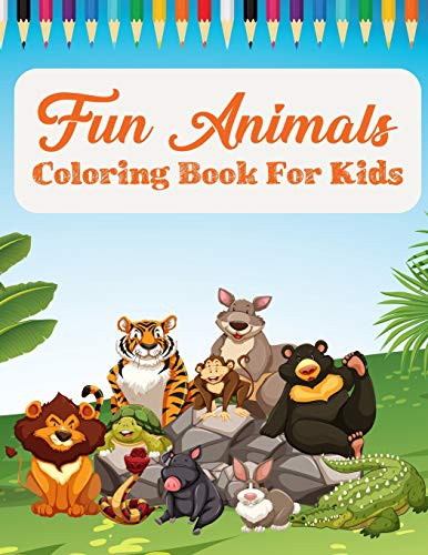 Cover for Fun Animals coloring book for Kids