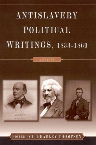 Cover for Antislavery political writings, 1833-1860