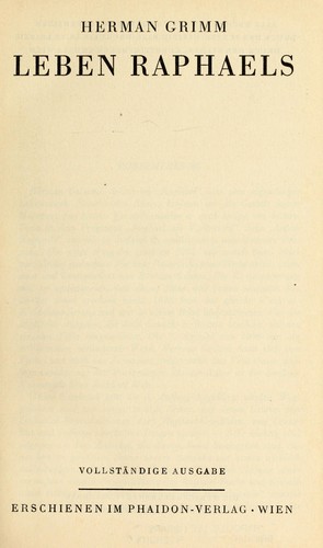 Cover for Leben Raphaels