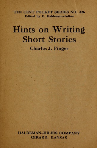 Cover for Hints on writing short stories