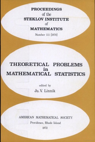 Cover for Theoretical problems in mathematical statistics.