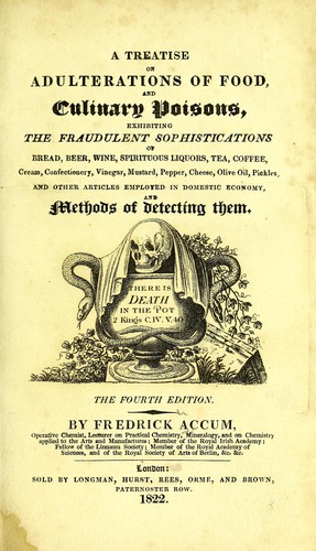 Cover for A treatise on adulterations of food, and culinary poisons