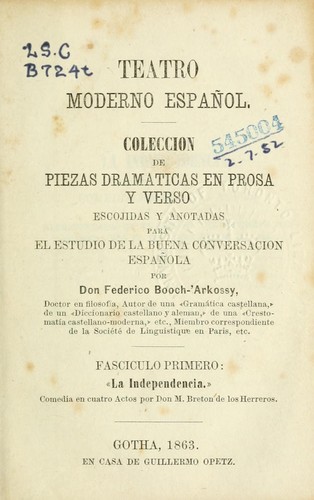 Cover for Teatro moderno español