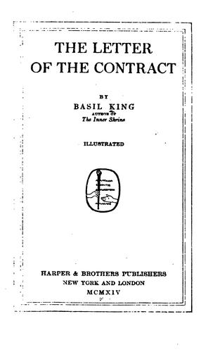 Cover for The letter of the contract