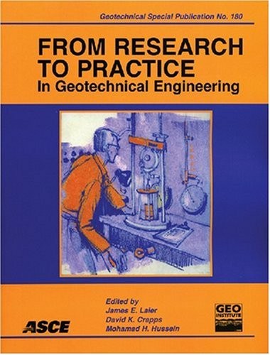 Cover for From research to practice in geotechnical engineering