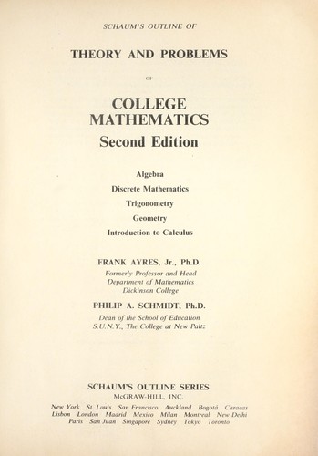 Cover for College mathematics
