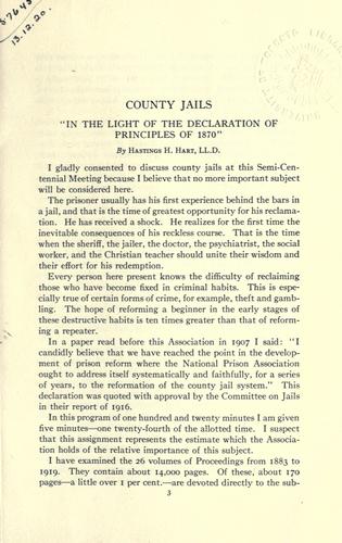 Cover for American prison association semi-centennial, 1870-1920.