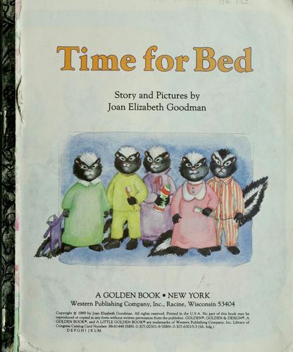 Cover for Time for bed
