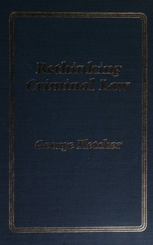 Cover for Rethinking criminal law