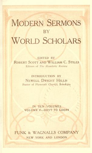 Cover for Modern sermons by world scholars