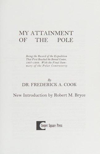 Cover for My attainment of the Pole