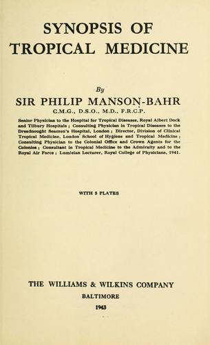 Cover for Synopsis of tropical medicine