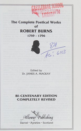 Cover for The Complete Poetical Works of Robert Burns