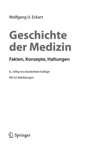 Cover for Geschichte der Medizin