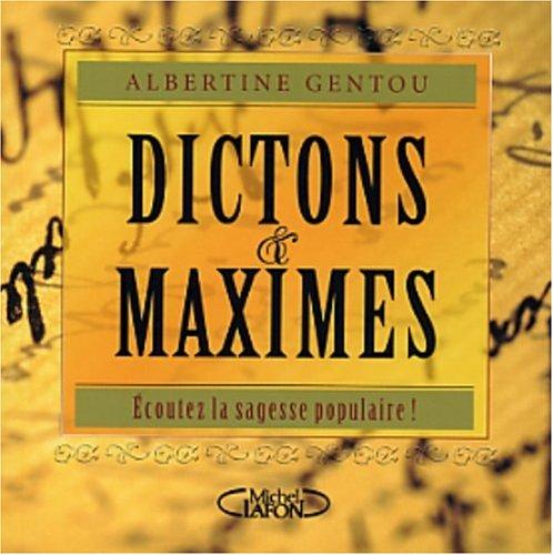 Cover for Dictons et maximes 