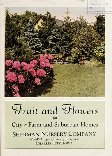 Cover for Fruit and flowers for city, farm and suburban homes