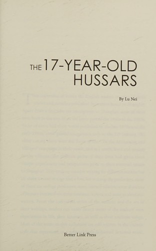 Cover for 17-Year-Old Hussars
