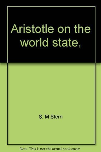 Cover for Aristotle on the world state