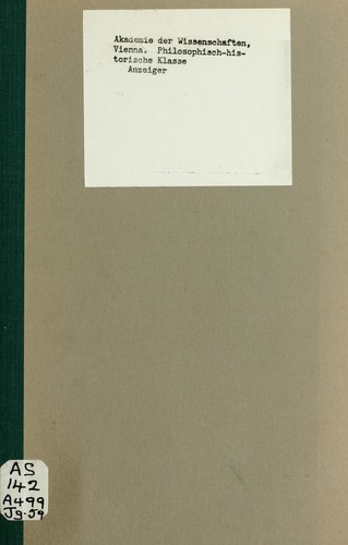 Cover for Anzeiger