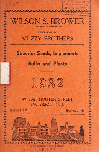 Cover for Superior seeds, implements, bulbs and plants, 1932