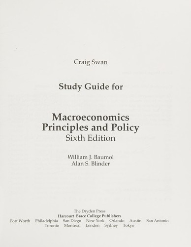 Cover for Macroeconomics