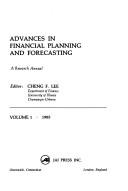 Cover for Advances in financial planning and forecasting