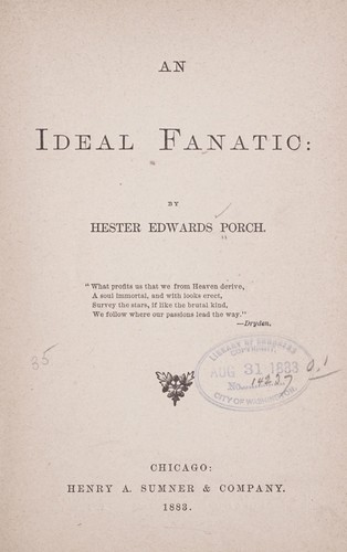 Cover for An ideal fanatic