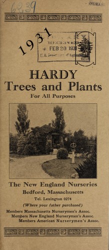 Cover for 1931 hardy trees and plants for all purposes