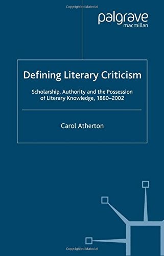 Cover for Defining Literary Criticism