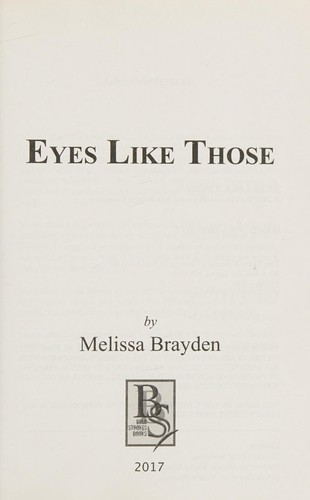 Cover for Eyes Like Those