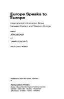 Cover for Europe speaks to Europe