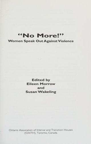 Cover for "No more!"