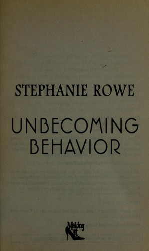 Cover for Unbecoming behavior