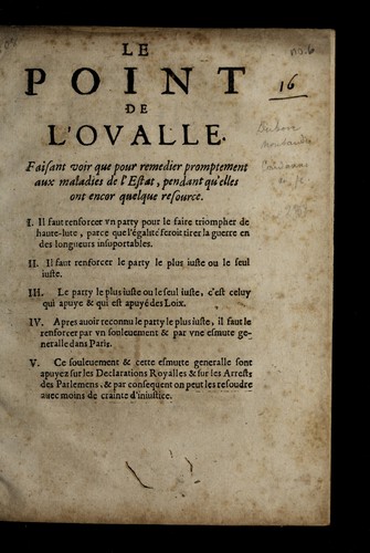 Cover for Le Point de l'Ovalie ...