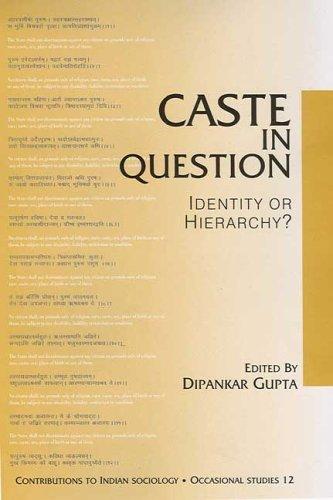 Cover for Caste in Question: Identity or Hierarchy (Contributions to Indian Sociology: Occasional Studies, 12) (Contributions to Indian Sociology series)
