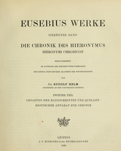 Cover for Werke.
