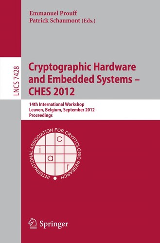 Cover for Cryptographic Hardware and Embedded Systems – CHES 2012
