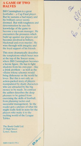 Cover for A game of two halves.