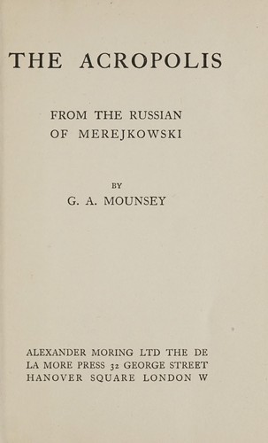 Cover for The Acropolis
